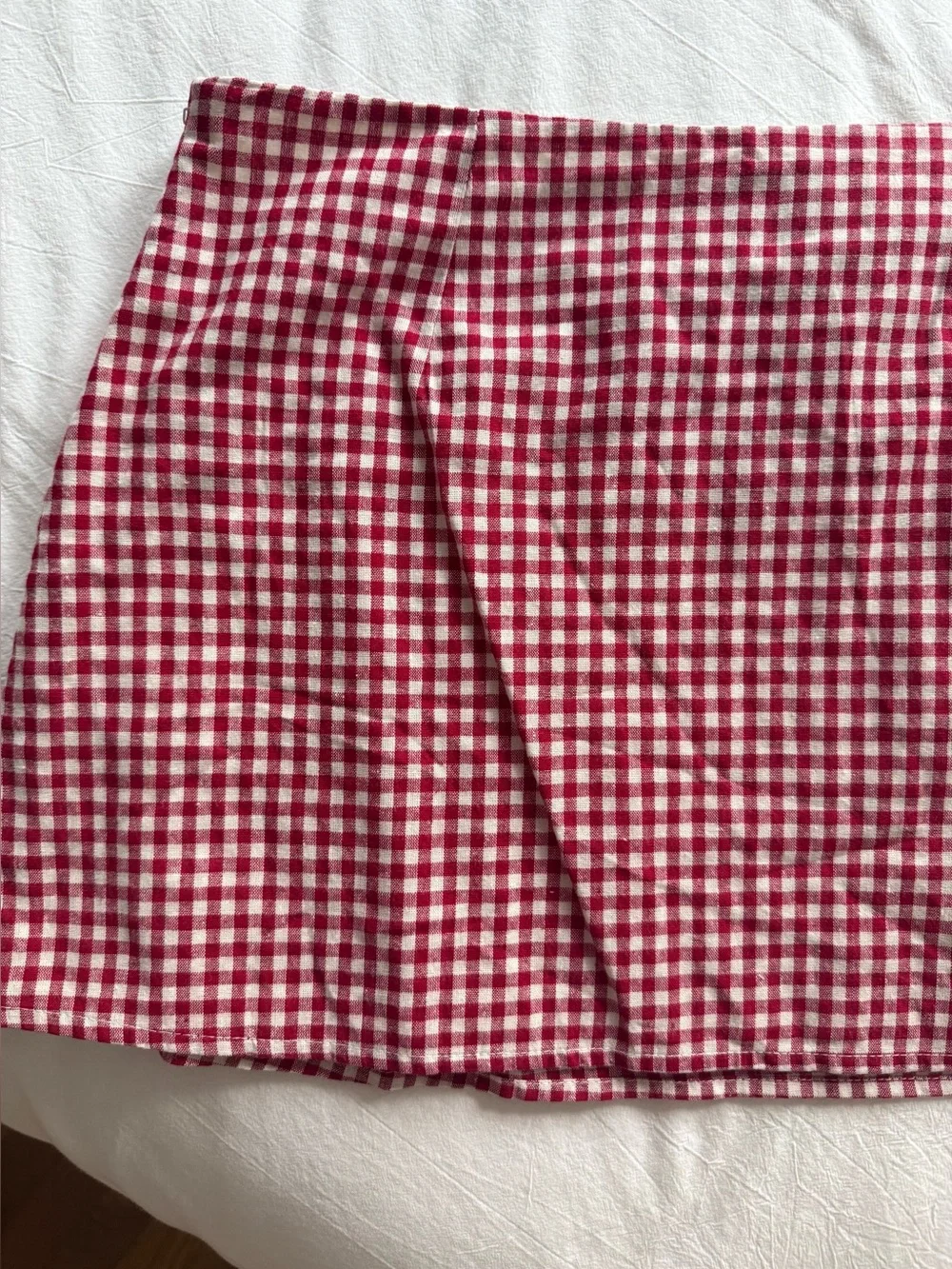Princess Polly Red & White Gingham Mini Skirt - Picture 7 of 8
